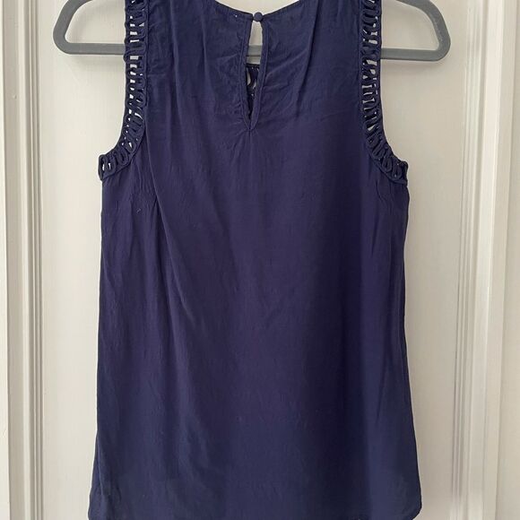 Pomelo navy crochet tank M - Picture 3 of 4